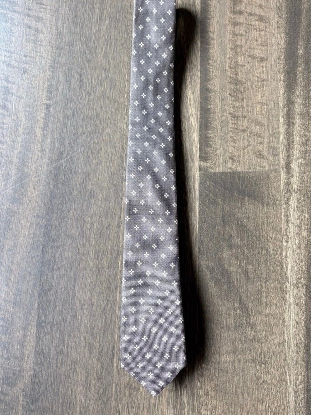 John Varvatos USA Silk Geometric Tie in Brown & White NWT
